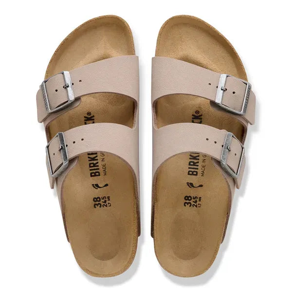 Birkenstock Arizona Birkibuc 1032070 Unisex Narrow Gray Taupe Arch Support Buckle Sandals