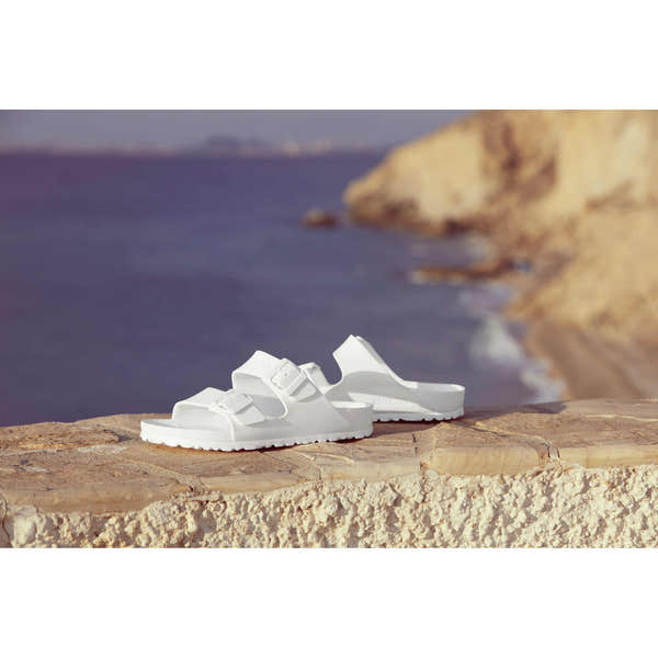 Birkenstock Arizona EVA 129443 Ladies White EVA Arch Support Slip On Sandals-elevate your sole