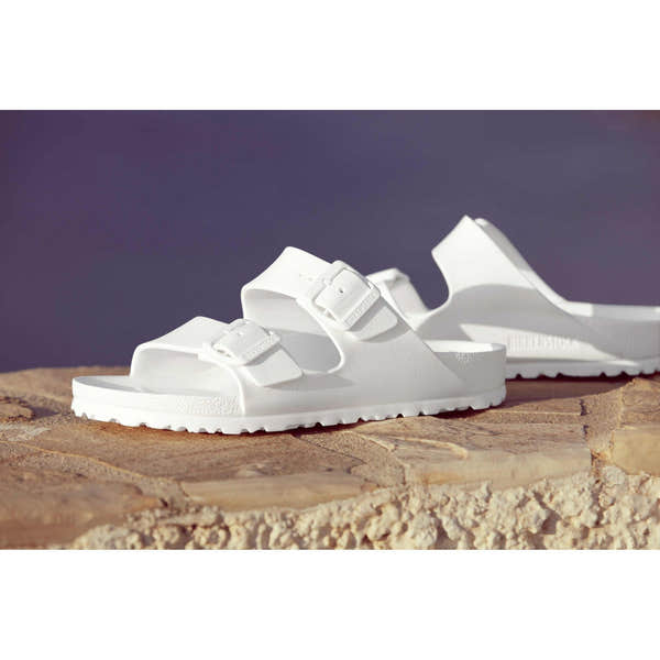 Birkenstock Arizona EVA 129443 Ladies White EVA Arch Support Slip On Sandals-elevate your sole