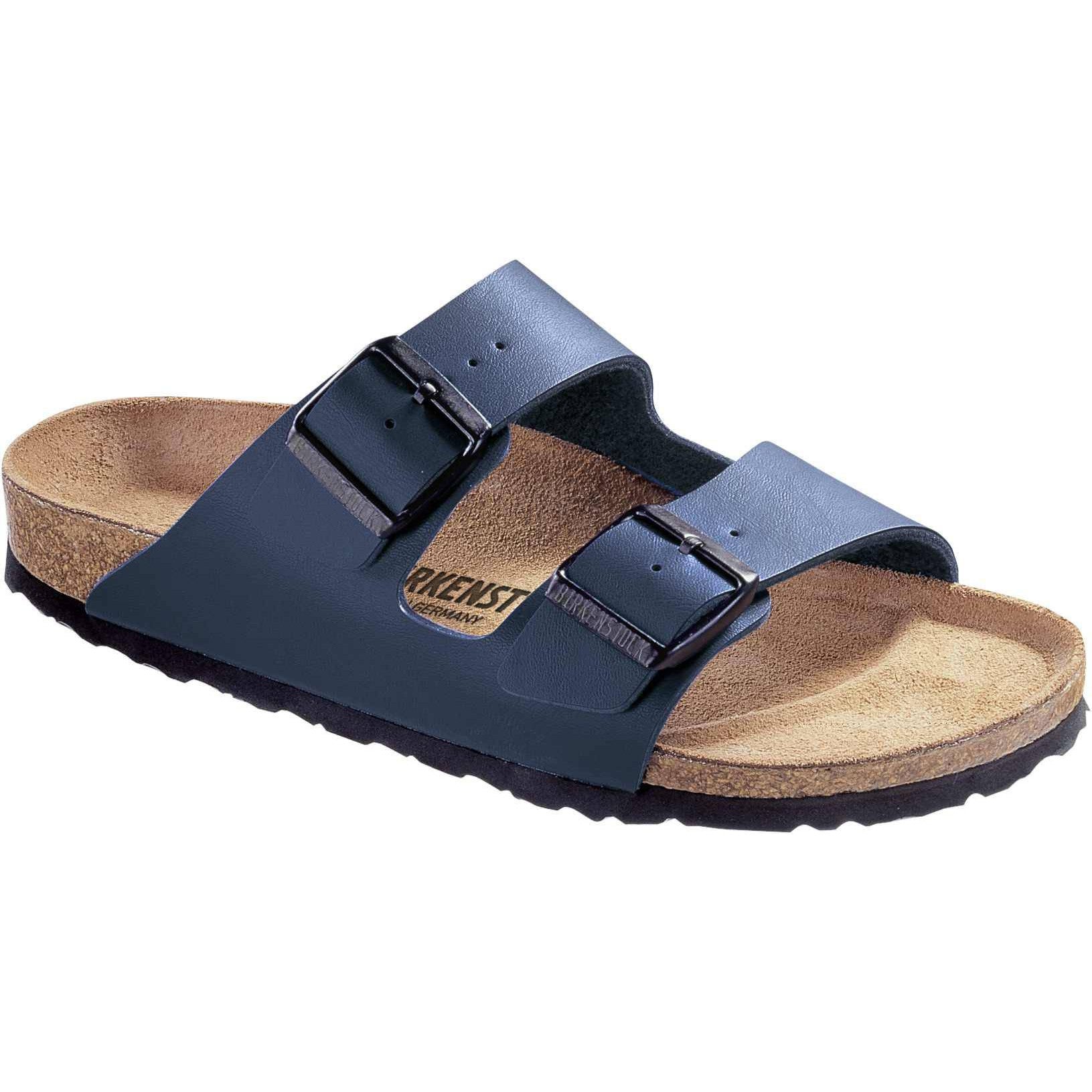 Birkenstock Arizona Ladies Narrow Blue Birkoflor Arch Support Buckle Sandals-elevate your sole