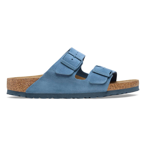 Birkenstock Arizona Ladies Narrow Elemental Blue Suede Arch Support Buckle Sandals-elevate your sole
