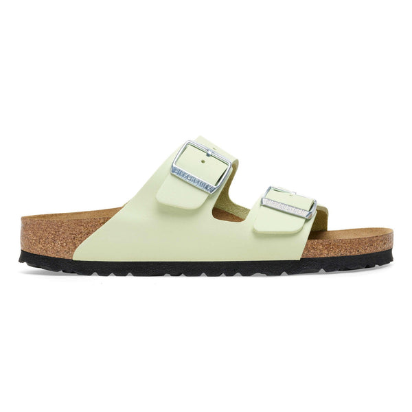 Birkenstock Arizona Leather Ladies Narrow Faded Lime Nubuck Arch Support Buckle Sandals-elevate your sole