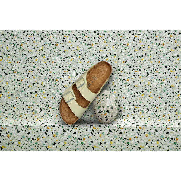 Birkenstock Arizona Leather Ladies Narrow Faded Lime Nubuck Arch Support Buckle Sandals-elevate your sole