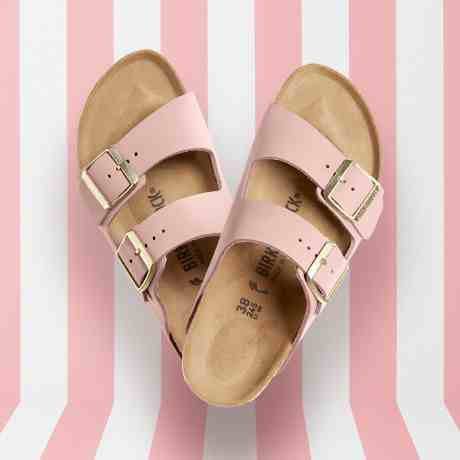 Birkenstock Arizona Leather Ladies Narrow Soft Pink Nubuck Arch Support Buckle Sandals-elevate your sole