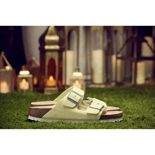 Birkenstock Arizona VL Shimmering 1024201 Ladies Popcorn Suede Arch Support Slip On Sandals-elevate your sole