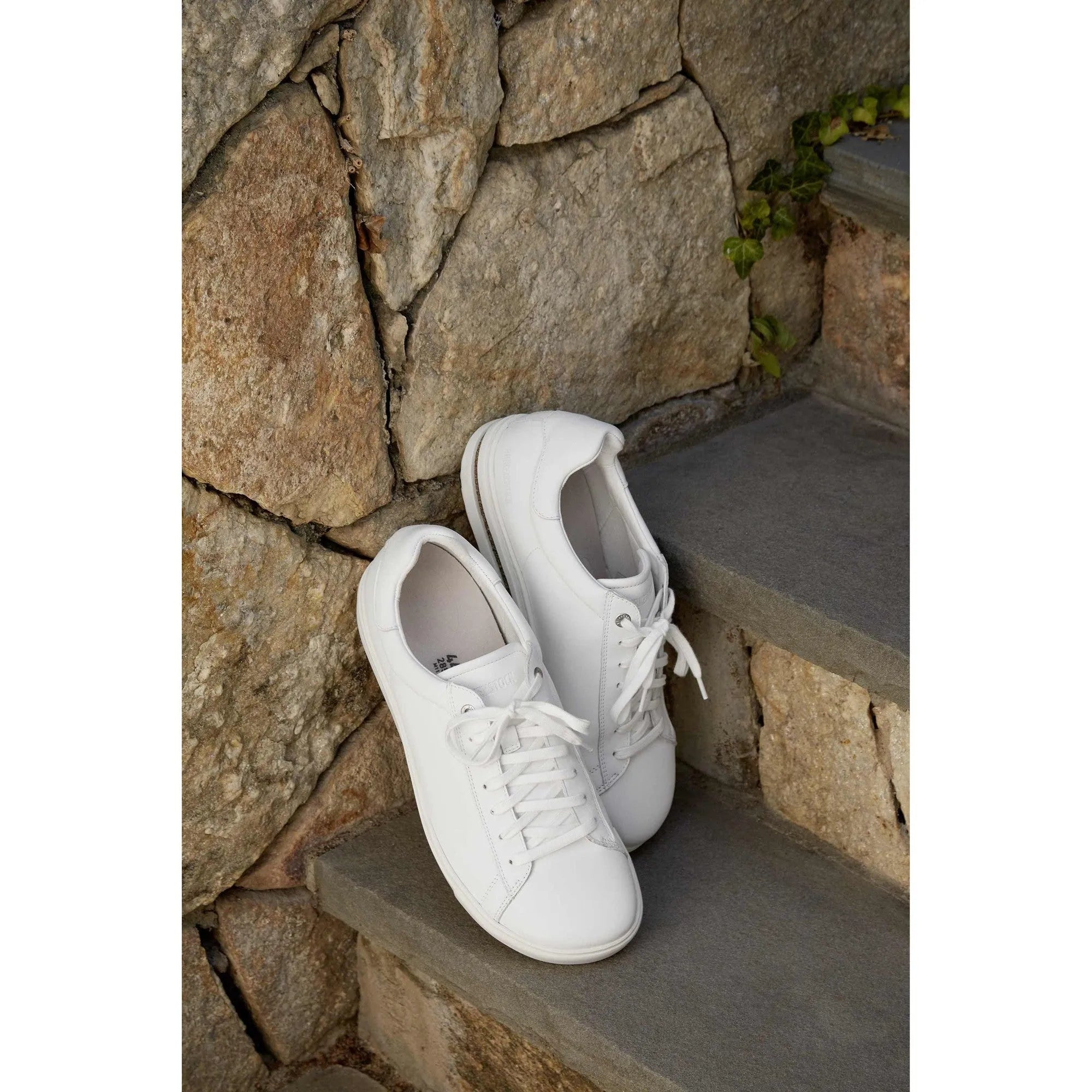 Birkenstock Bend Low 1017723 Ladies White Leather Arch Support Lace Up Trainers-elevate your sole