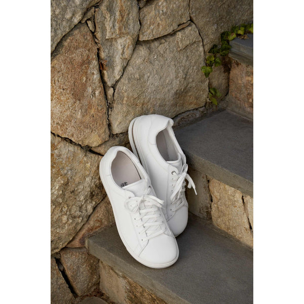 Birkenstock Bend Low 1017723 Ladies White Leather Arch Support Lace Up Trainers-elevate your sole