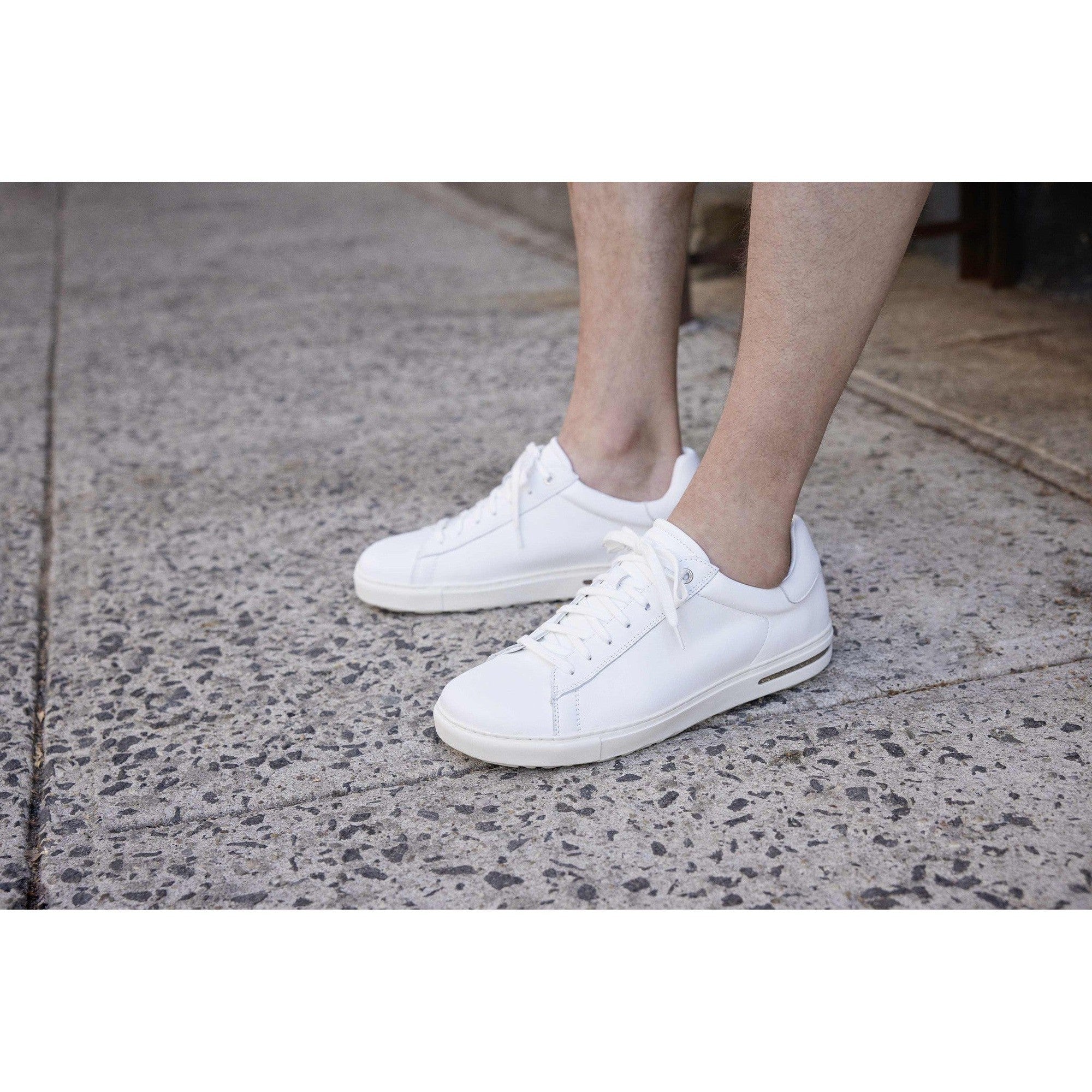 Birkenstock Bend Low 1017723 Ladies White Leather Arch Support Lace Up Trainers-elevate your sole