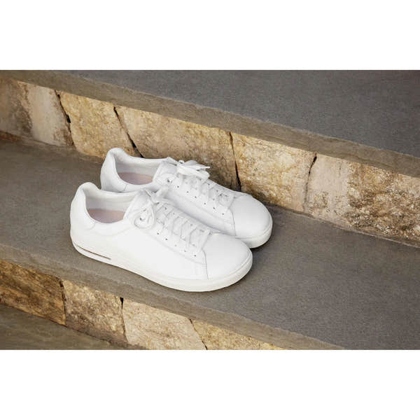 Birkenstock Bend Low 1017723 Ladies White Leather Arch Support Lace Up Trainers-elevate your sole