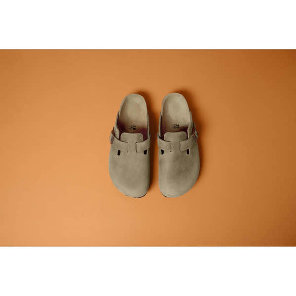 Birkenstock Boston 960811 Ladies Tobacco Brown Leather Arch Support Slip On Shoes-elevate your sole