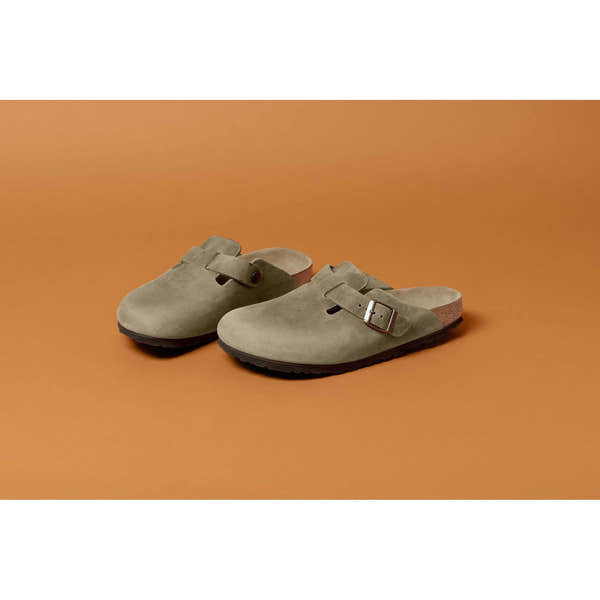 Birkenstock Boston 960811 Ladies Tobacco Brown Leather Arch Support Slip On Shoes-elevate your sole