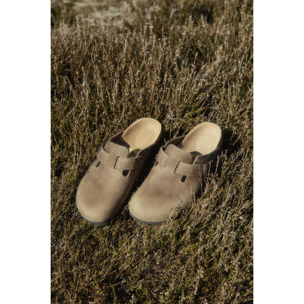 Birkenstock Boston 960811 Ladies Tobacco Brown Leather Arch Support Slip On Shoes-elevate your sole