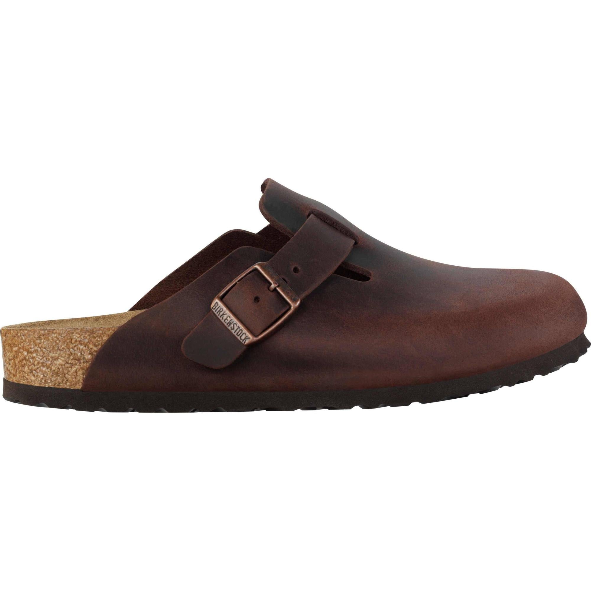Birkenstock Boston Oiled Ladies Habana Brown Leather Arch Support Buckle Sandals-elevate your sole