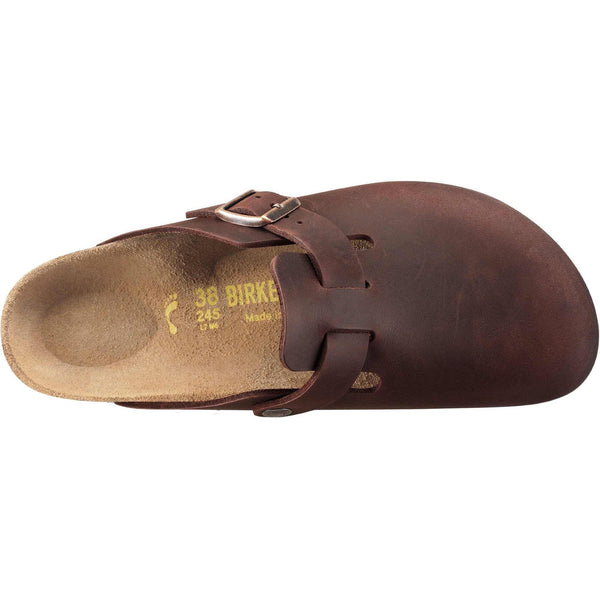 Birkenstock Boston Oiled Ladies Habana Brown Leather Arch Support Buckle Sandals-elevate your sole