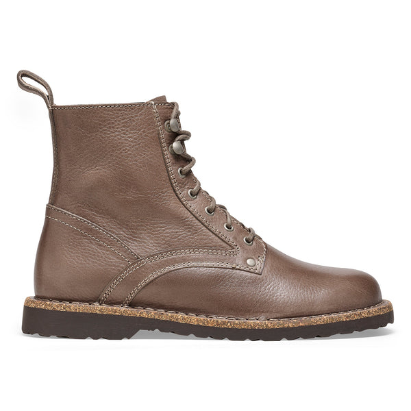 Birkenstock Bryson 1025241 Ladies Grained Taupe Leather Arch Support Lace Up Ankle Boots-elevate your sole