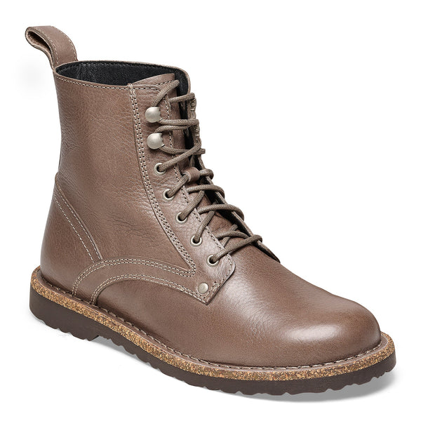 Birkenstock Bryson 1025241 Ladies Grained Taupe Leather Arch Support Lace Up Ankle Boots-elevate your sole