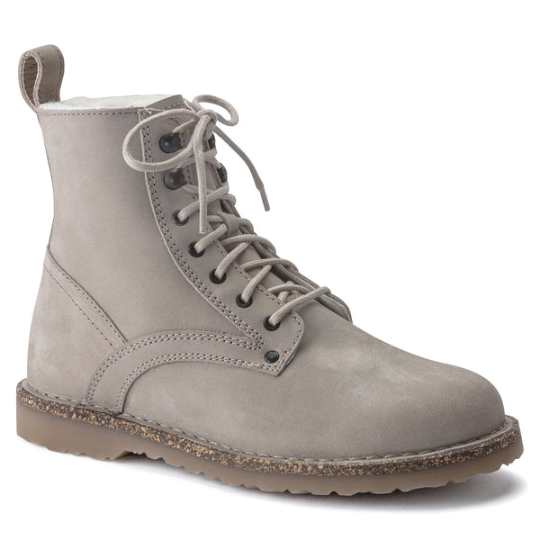 Birkenstock Bryson Shearling Ladies Beige Nubuck Arch Support Lace Up Ankle Boots-elevate your sole