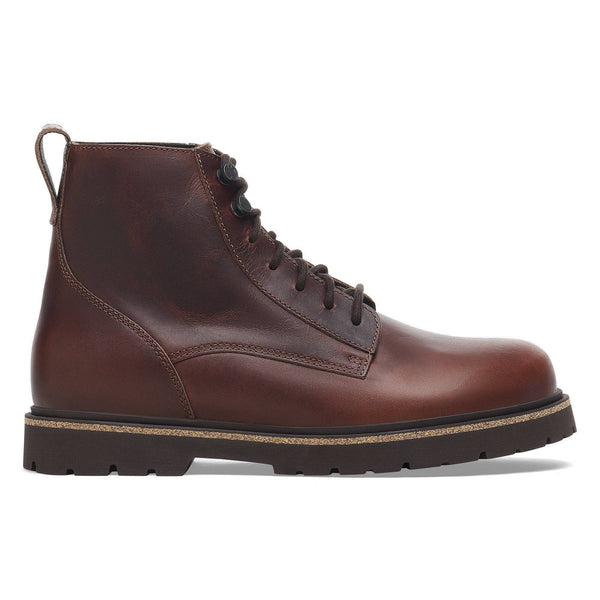 Birkenstock Highwood Lace Mid Ladies Narrow Chocolate Brown Leather Slip On Ankle Boots-elevate your sole