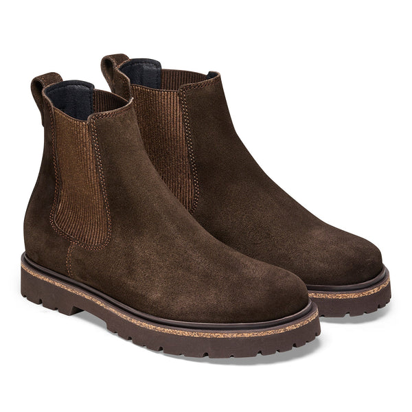 Birkenstock Highwood Narrow Ladies Mocha Leather Arch Support Pull On Ankle Boots-elevate your sole