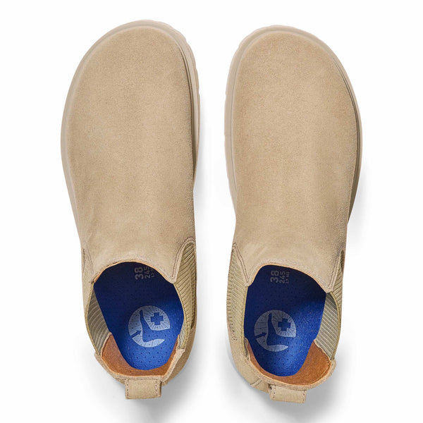 Birkenstock Highwood Narrow Ladies Taupe Leather Arch Support Pull On Ankle Boots-elevate your sole