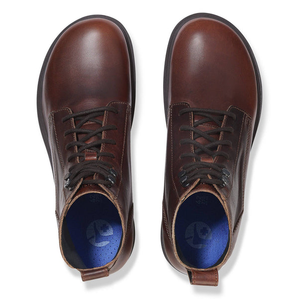 Birkenstock Highwood lace Mid Mens Chocolate Brown Leather Lace Up Ankle Boots-elevate your sole