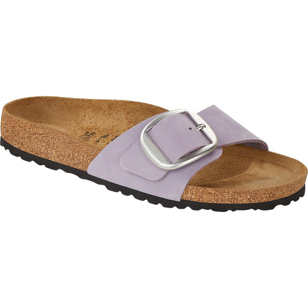 Birkenstock Madrid Big Buckle 1023965 Ladies Purple Fog Nubuck Arch Support Slip On Sandals-elevate your sole