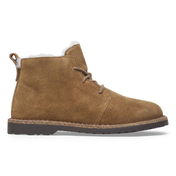 Birkenstock Uppsala Shearling Suede Ladies Dark Tea Suede Lace Up Ankle Boots-elevate your sole