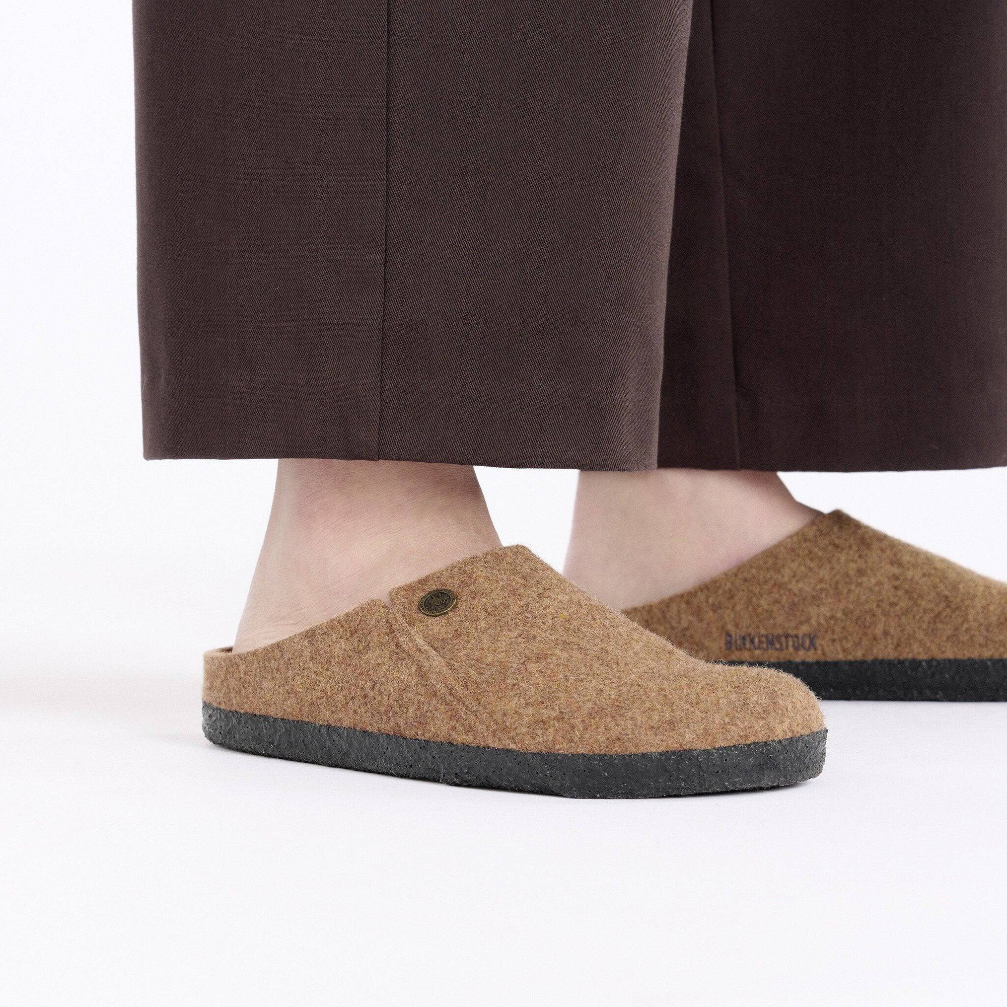 Birkenstock Zermatt Rivet Wool Ladies Toffee Wool Slip On Slippers-elevate your sole