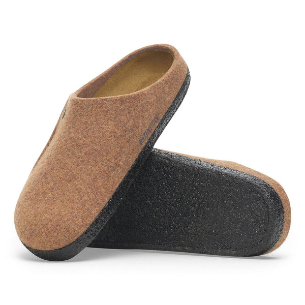 Birkenstock Zermatt Rivet Wool Ladies Toffee Wool Slip On Slippers-elevate your sole