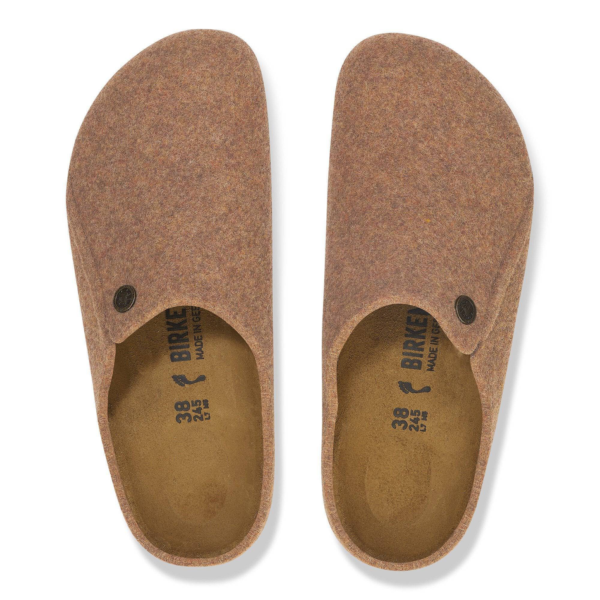 Birkenstock Zermatt Rivet Wool Ladies Toffee Wool Slip On Slippers-elevate your sole