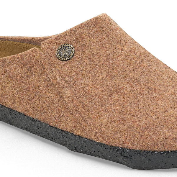 Birkenstock Zermatt Rivet Wool Ladies Toffee Wool Slip On Slippers-elevate your sole