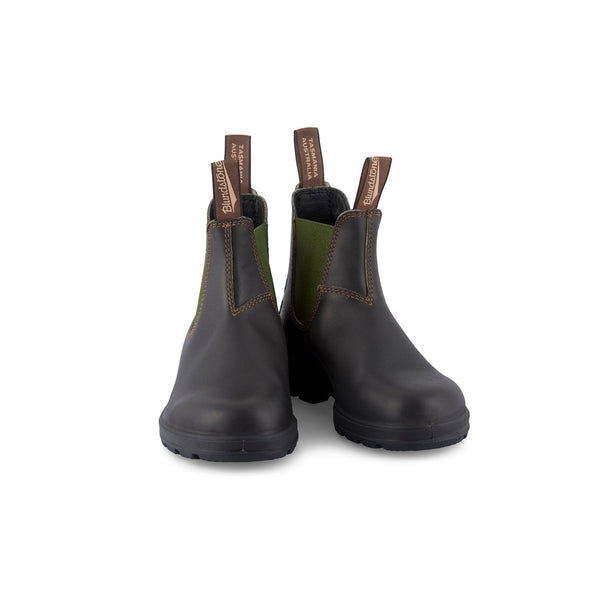 Blundstone #519 Originals Unisex Brown & Olive Leather Water Resistant Pull On Ankle Boots-elevate your sole