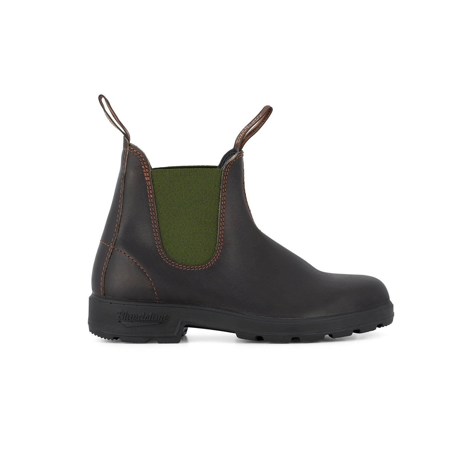 Blundstone #519 Originals Unisex Brown & Olive Leather Water Resistant Pull On Ankle Boots-elevate your sole