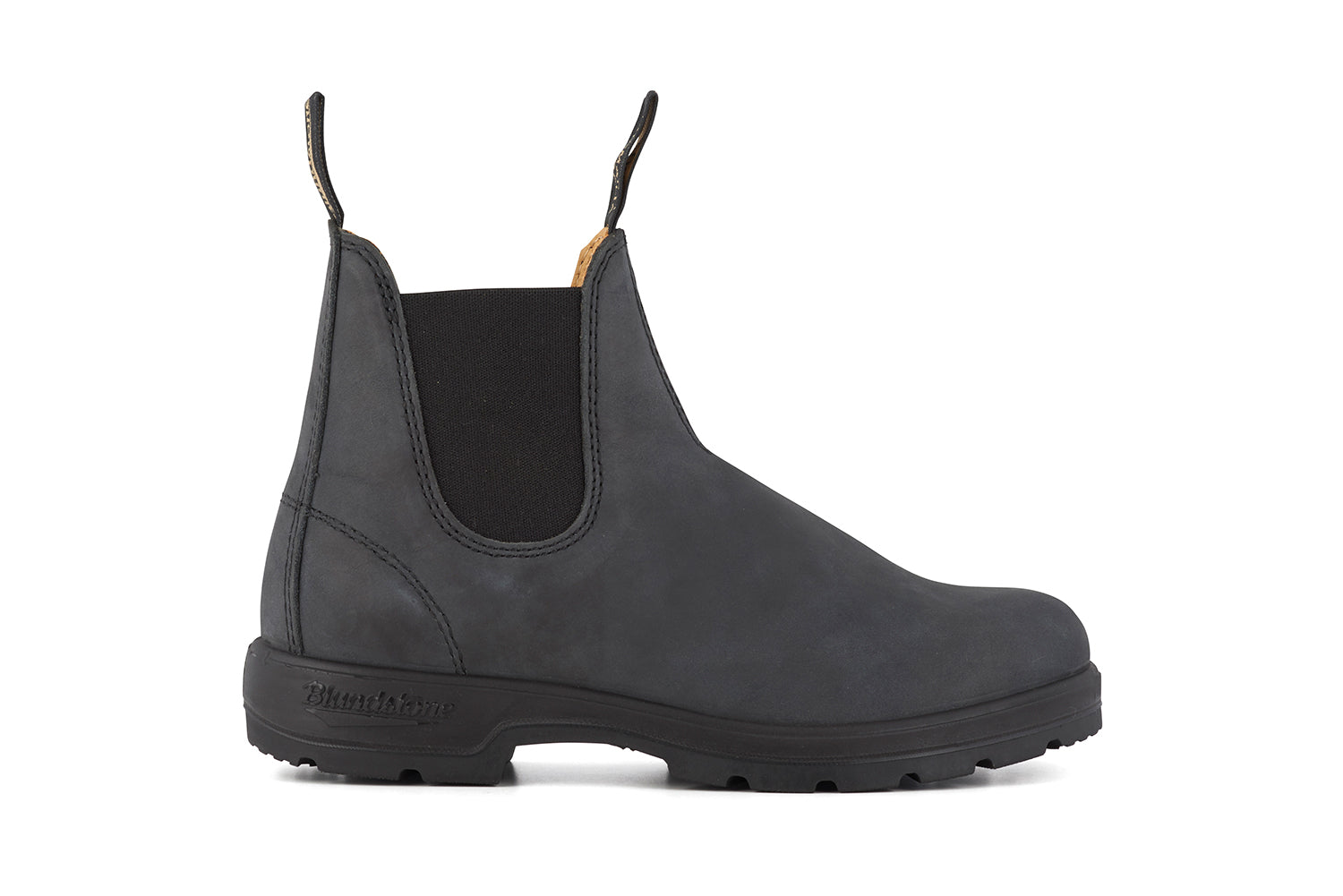 Blundstone #587 Classics Unisex Rustic Black Leather Water Resistant Pull On Ankle Boots