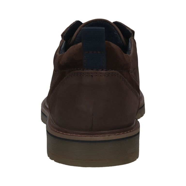 Bugatti Barton Evo men's dark brown nubuck lace-up shoes, stylish casual footwear with sturdy sole.