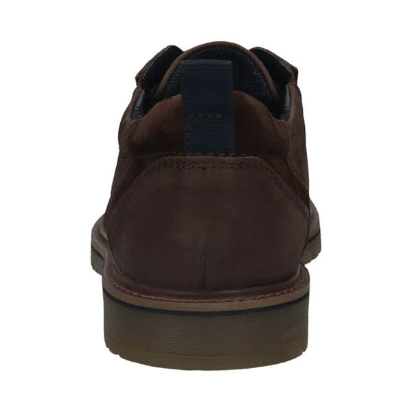 Bugatti Barton Evo men's dark brown nubuck lace-up shoes, stylish casual footwear with sturdy sole.