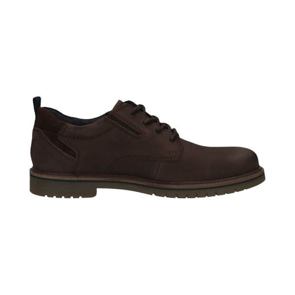Bugatti Barton Evo men's dark brown nubuck lace-up shoes with black interior and sturdy sole.