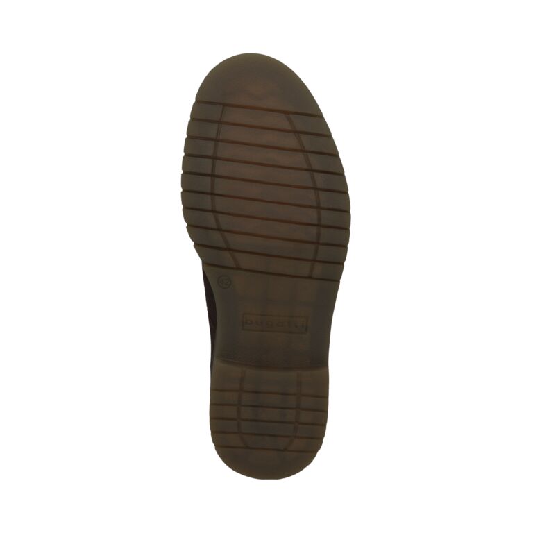Bugatti Barton Evo men's dark brown nubuck lace-up shoes with rugged outsole and stylish design.