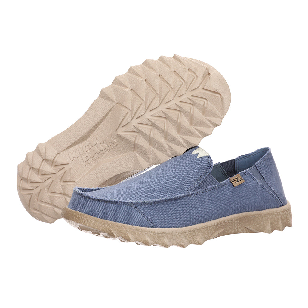 Kickback Couch Mid Blue Canvas Mens Slip On Shoes