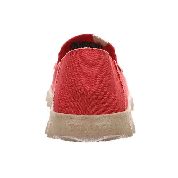Kickback Couch Red Canvas Mens Slip On Shoes