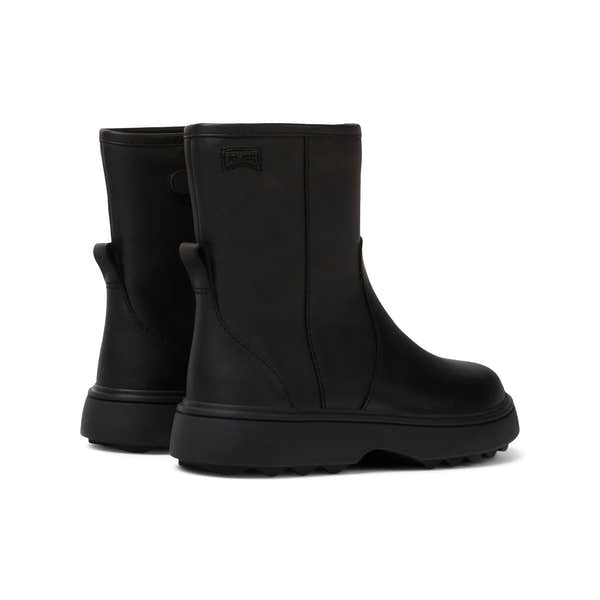 Camper K900304-001 Girls Black Leather Side Zip Ankle Boots-elevate your sole