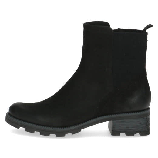 Caprice 25227-41 008 Ladies Black Leather Side Zip Ankle Boots-elevate your sole