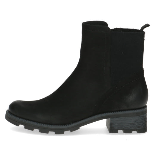 Caprice 25227-41 008 Ladies Black Leather Side Zip Ankle Boots-elevate your sole
