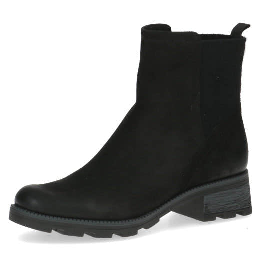 Caprice 25227-41 008 Ladies Black Leather Side Zip Ankle Boots-elevate your sole