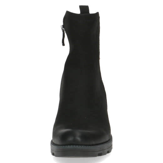 Caprice 25227-41 008 Ladies Black Leather Side Zip Ankle Boots-elevate your sole
