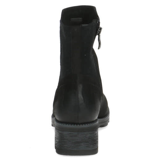 Caprice 25227-41 008 Ladies Black Leather Side Zip Ankle Boots-elevate your sole