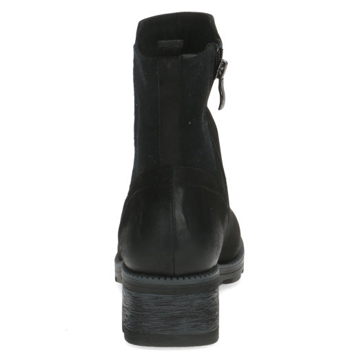 Caprice 25227-41 008 Ladies Black Leather Side Zip Ankle Boots-elevate your sole