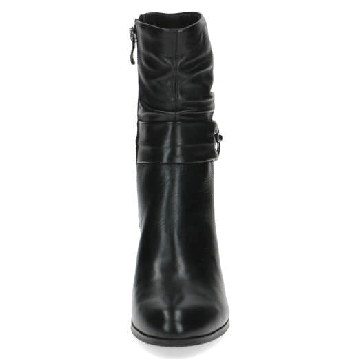 Caprice 25328-41 040 Ladies Black Leather Side Zip Ankle Boots-elevate your sole