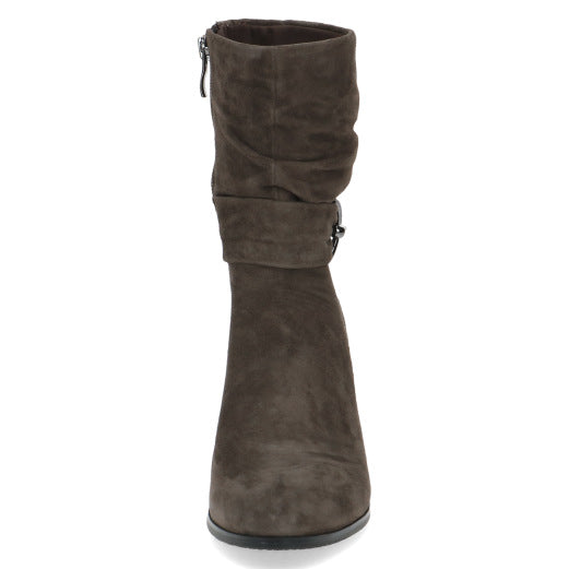 Caprice 25328-41 225 Ladies Stone Grey Leather Side Zip Ankle Boots-elevate your sole