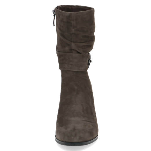 Caprice 25328-41 225 Ladies Stone Grey Leather Side Zip Ankle Boots-elevate your sole